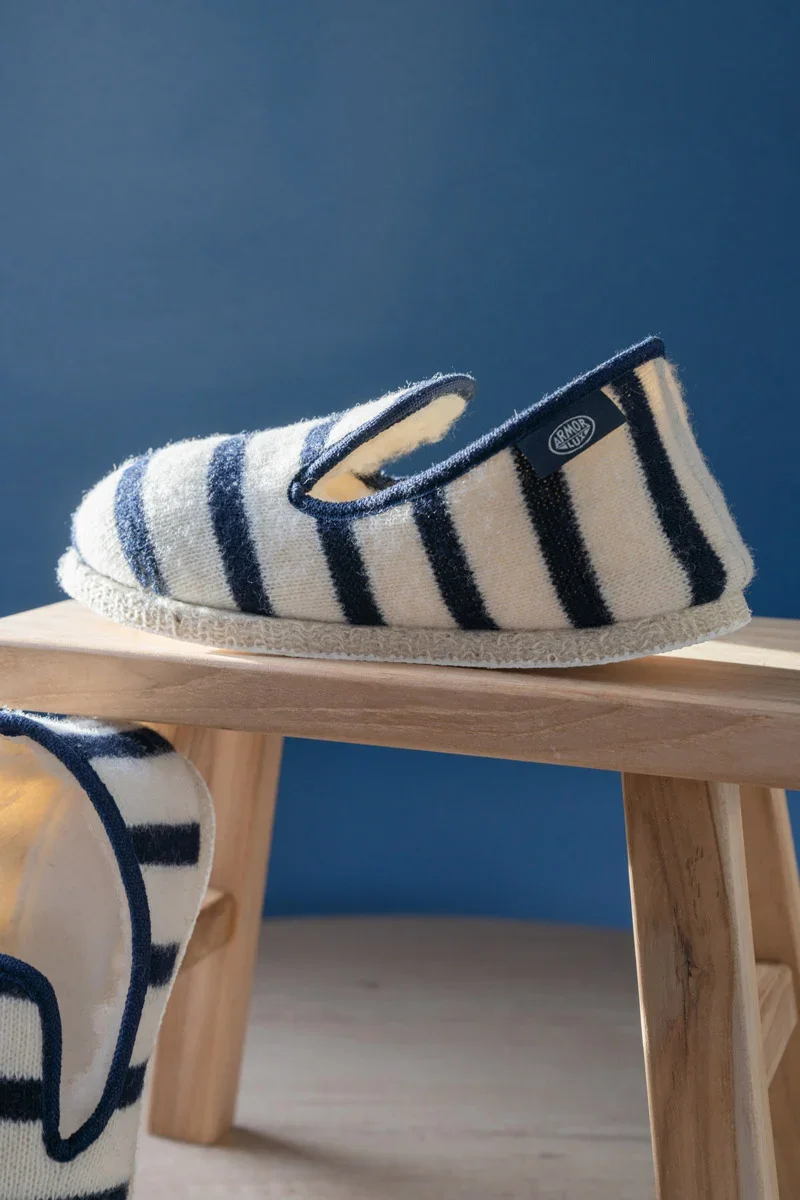 Reliable Chaussons rayés Maoutig du 44 au 48 – laine Minimalist