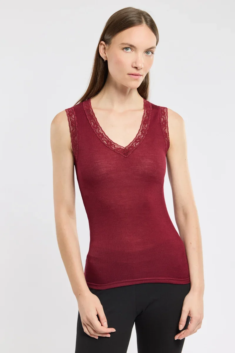 Dependable Vest top — wool and silk Sophisticated