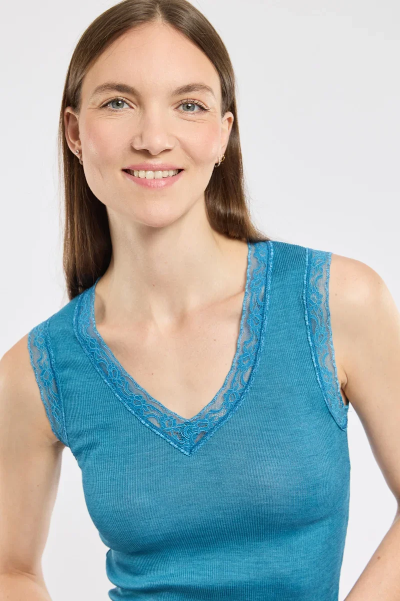 Certified Vest top — wool and silk Original Design
