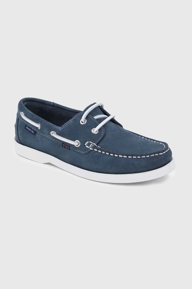 Relaxed Frehel gold boat shoes – leather Selected