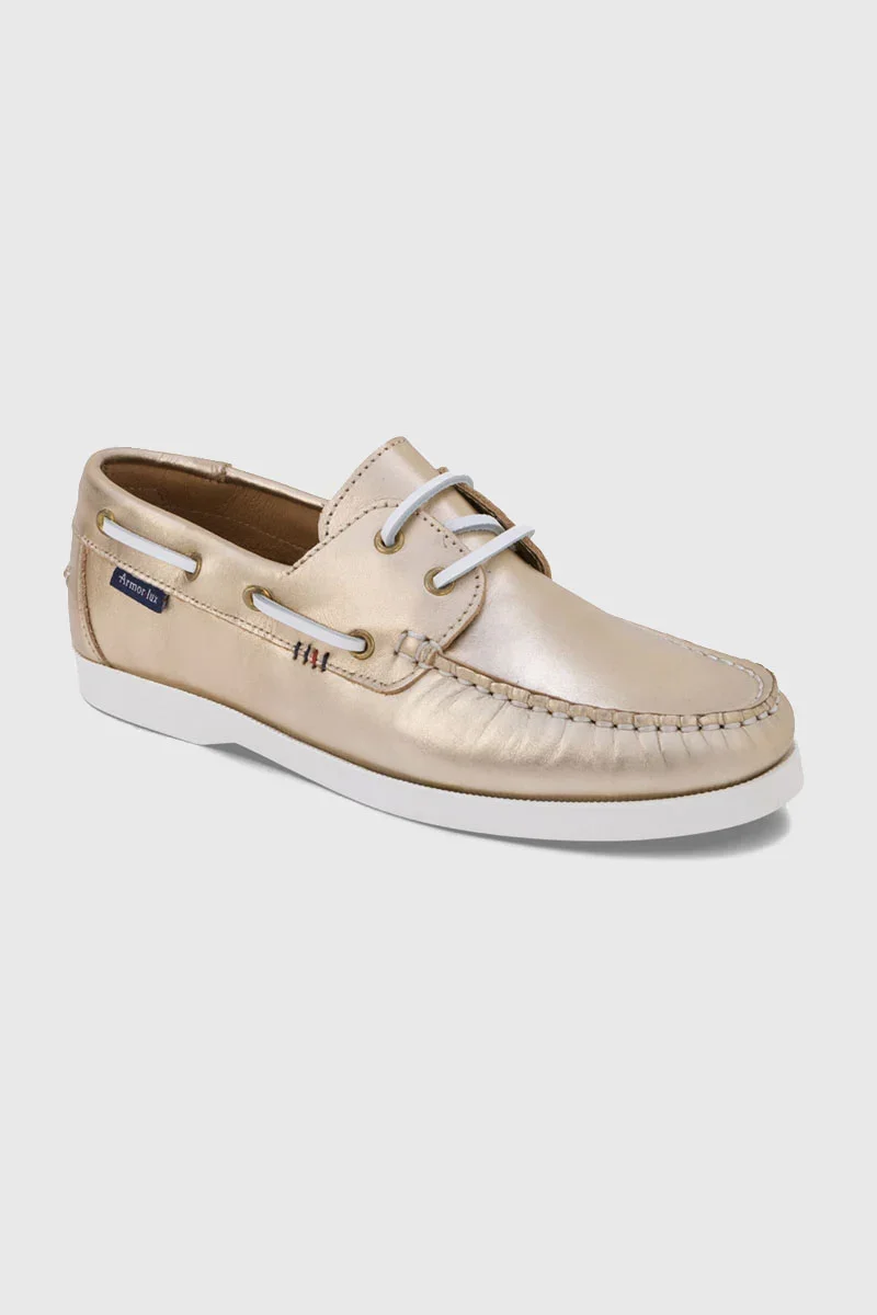 Enhanced Frehel gold boat shoes – leather Proven