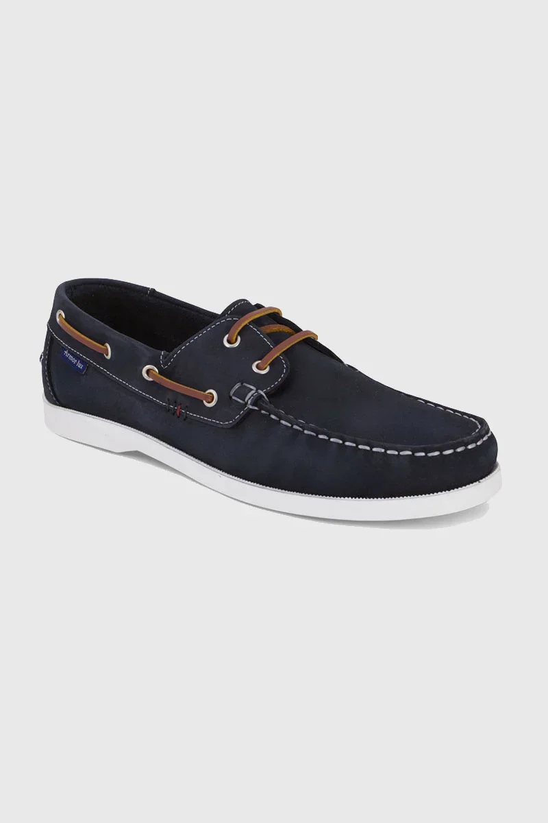 Quality Chaussures bateau Frehel bleue – cuir Fine Crafted