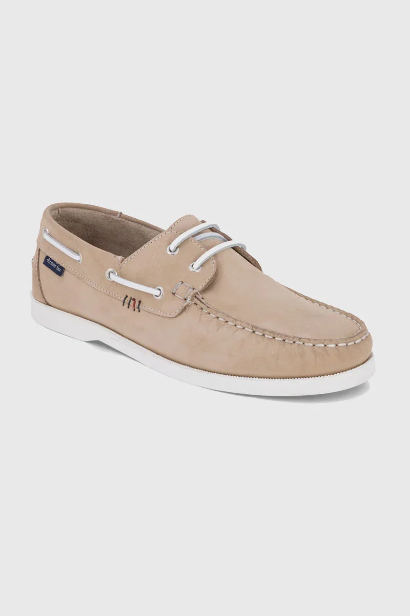 Trendy Chaussures bateau Frehel beige – cuir Powerful