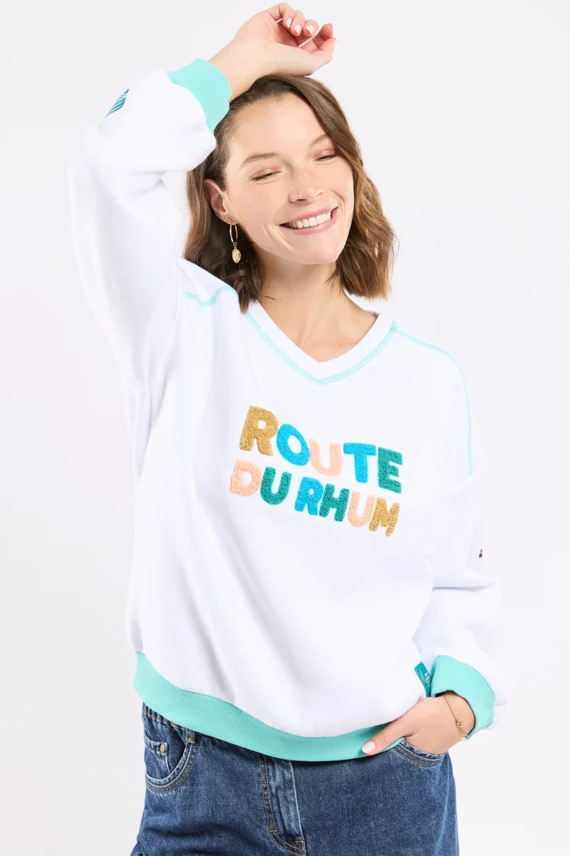 Modern Sweat brodé Route du Rhum – Destination Guadeloupe Recyclable