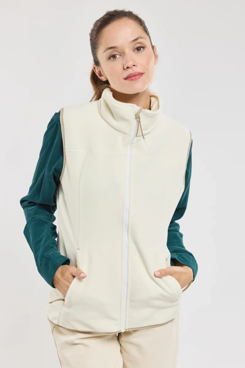 Natural MANILLE sleeveless fleece Unique
