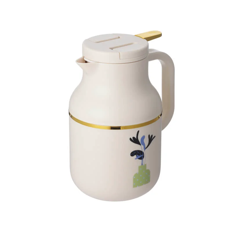 Artisan Arabic Thermos with Pink Glass Inner 18023 Easy-to-Use