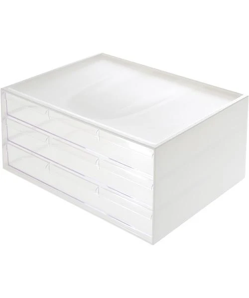 Soft LETTER DRAWER WIDE 3TIER WH CL Innovative