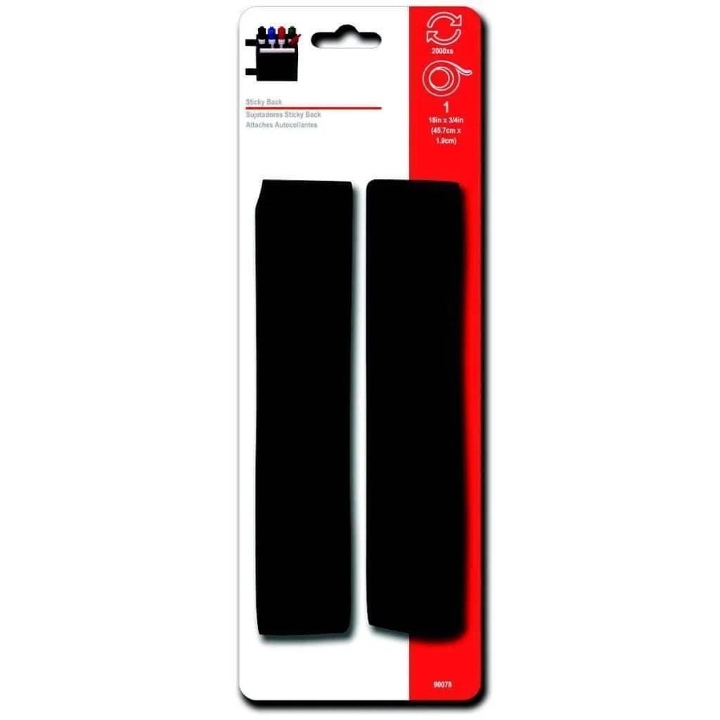 Convenient Velcro Strips-sticky Back 16in Black Powerful