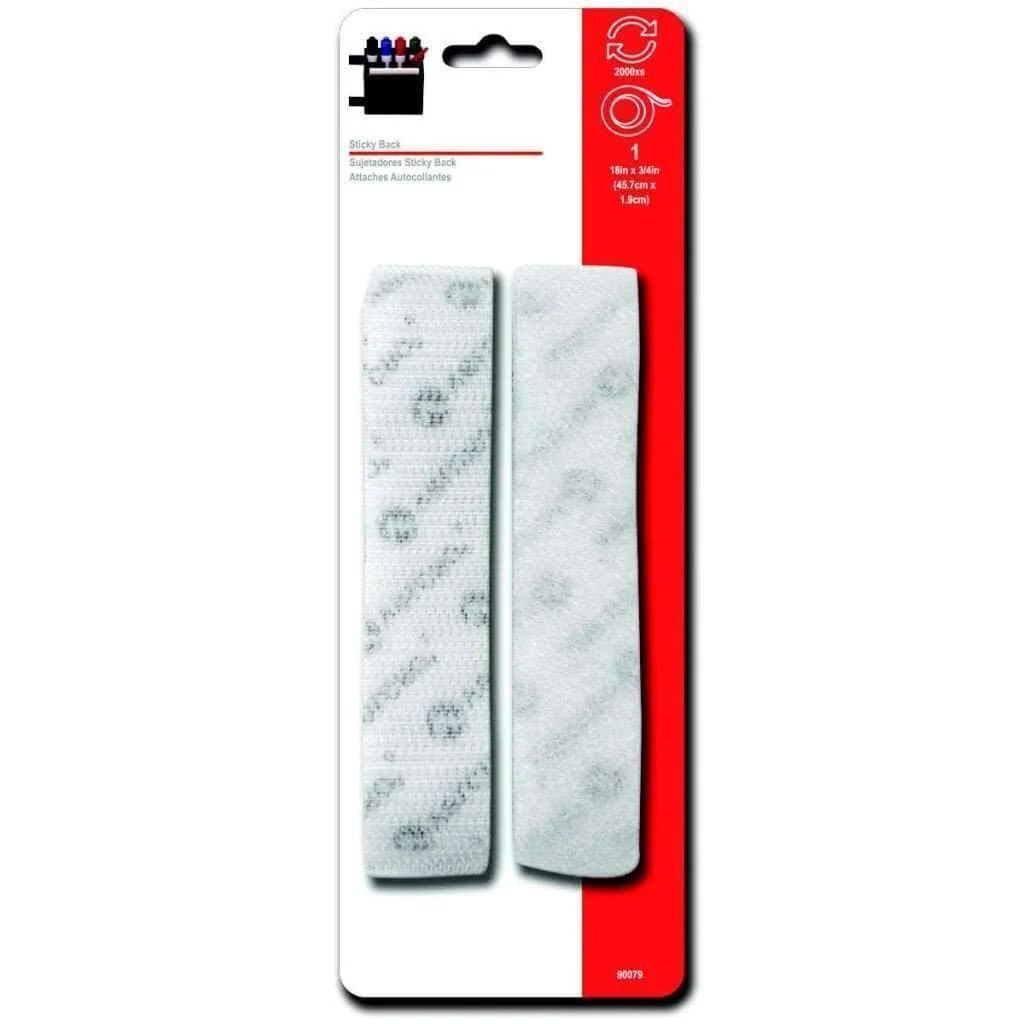 Lightweight Velcro Strips-sticky Back 16in – White Trendy
