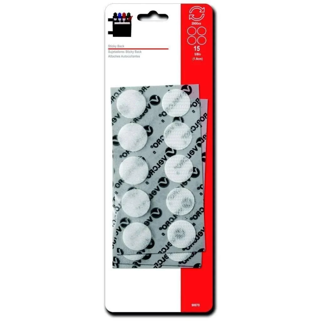 Recyclable Velcro Coins-15 Stick-on High-Quality