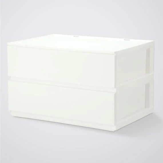 Lightweight DRAWER_N_INBOX2_REG_2TIER_2DR_WH High-Performance