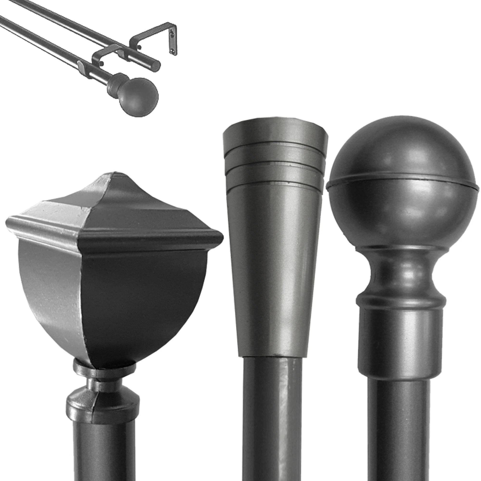 Specialty KATINA DOUBLE POLE SET – GUNMETAL Clean