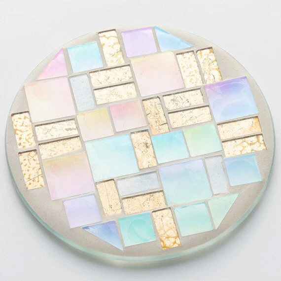 Expertly Made MOSAIC COASTER ROUND SU Smooth