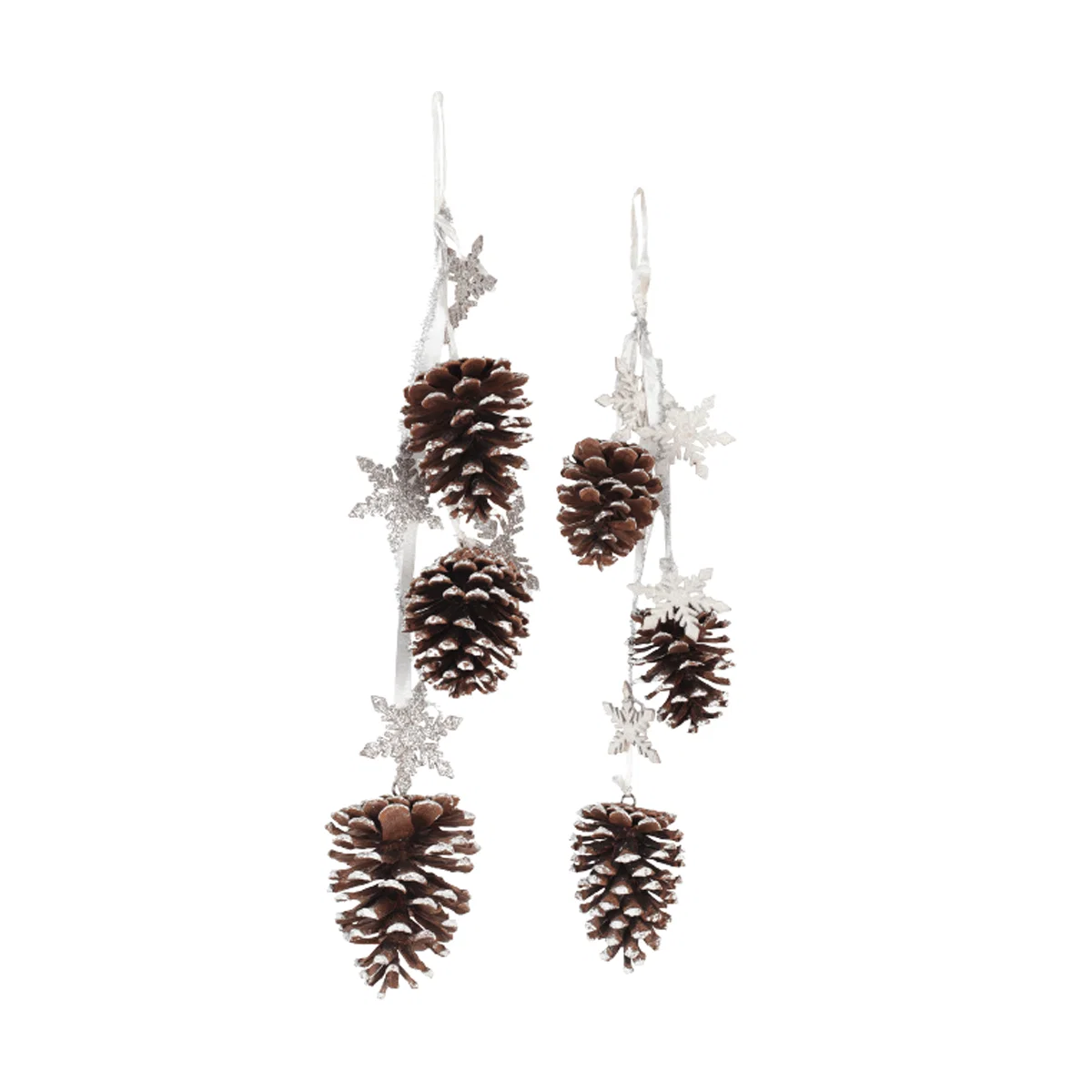 Elite 2 Asst of 24in Hanging Pine cones Cluster Exceptional
