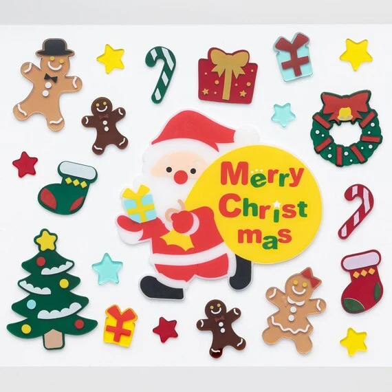 Breathable CHRISTMAS TPR WINDOW STICKER PRESENT SANTA n2TB Powerful