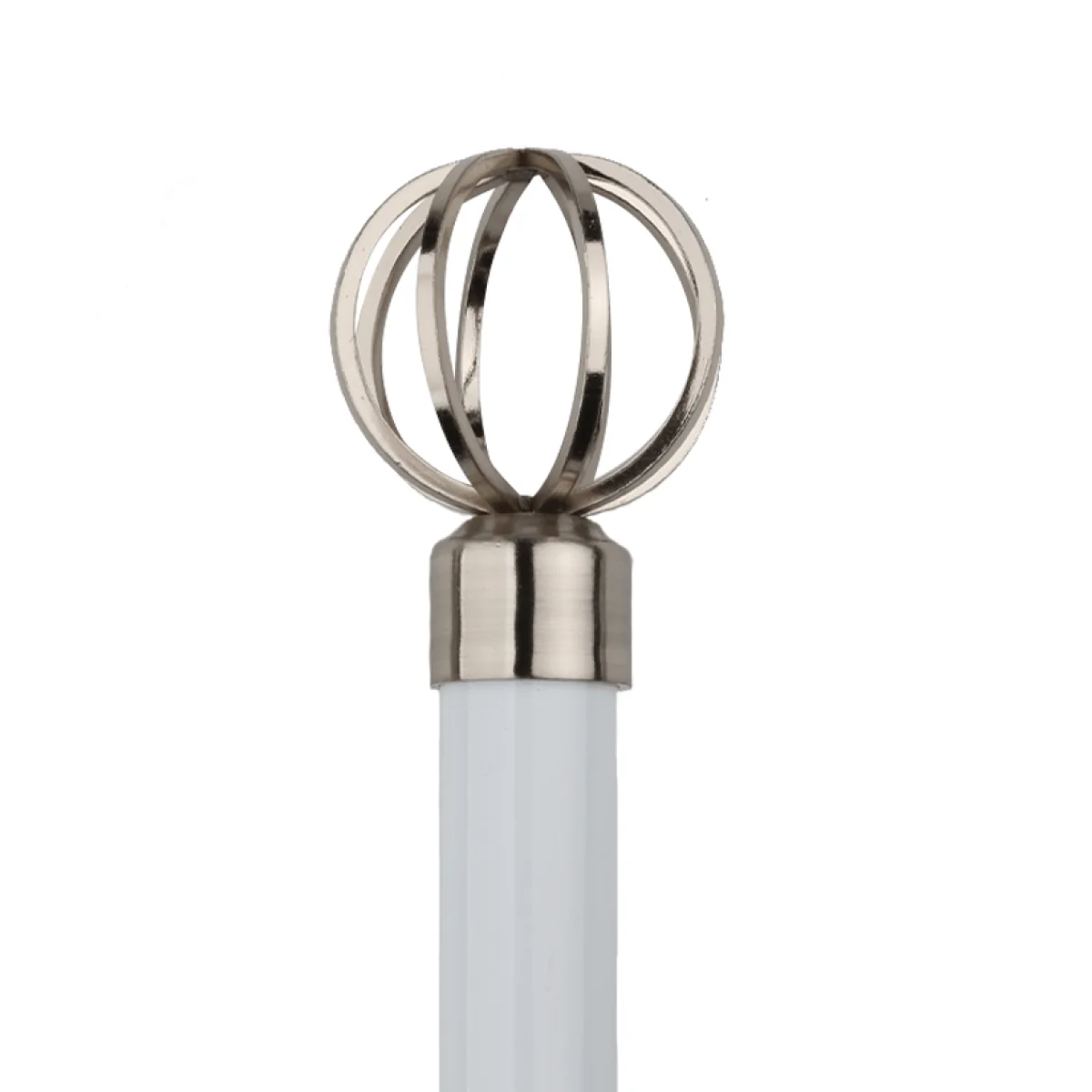 Modern Yoder- Pole Set White and chrome Pure