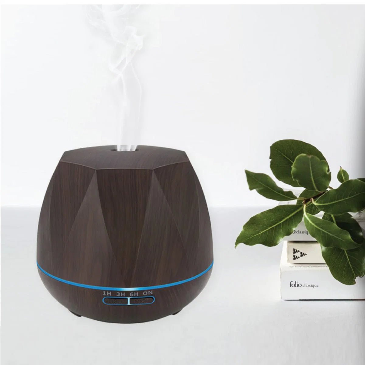 Refined Diffuser Led Dark Wood Shaped 500ml Breathable