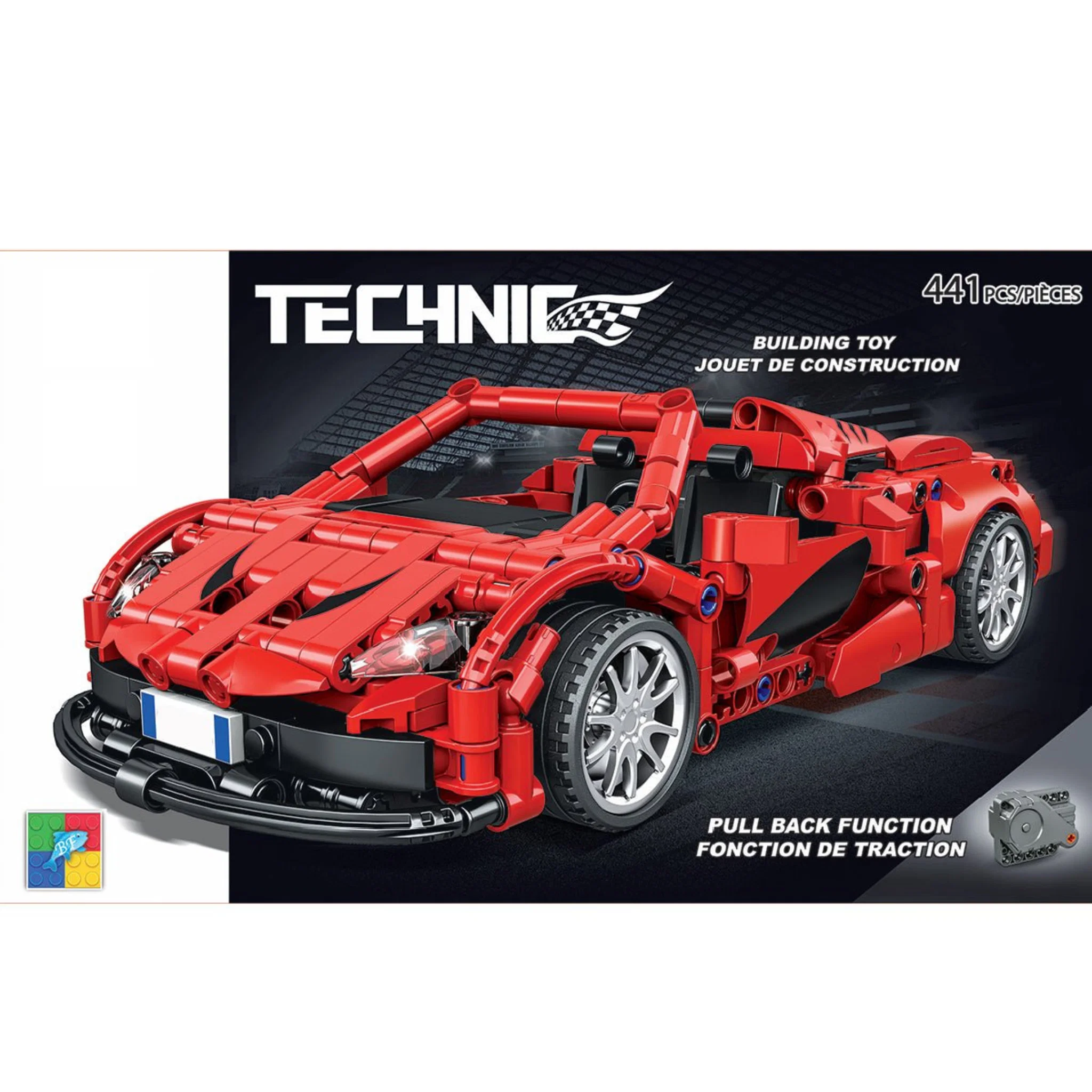 Exceptional Technic Red Racing Car Building Set – 445 Pieces High-End