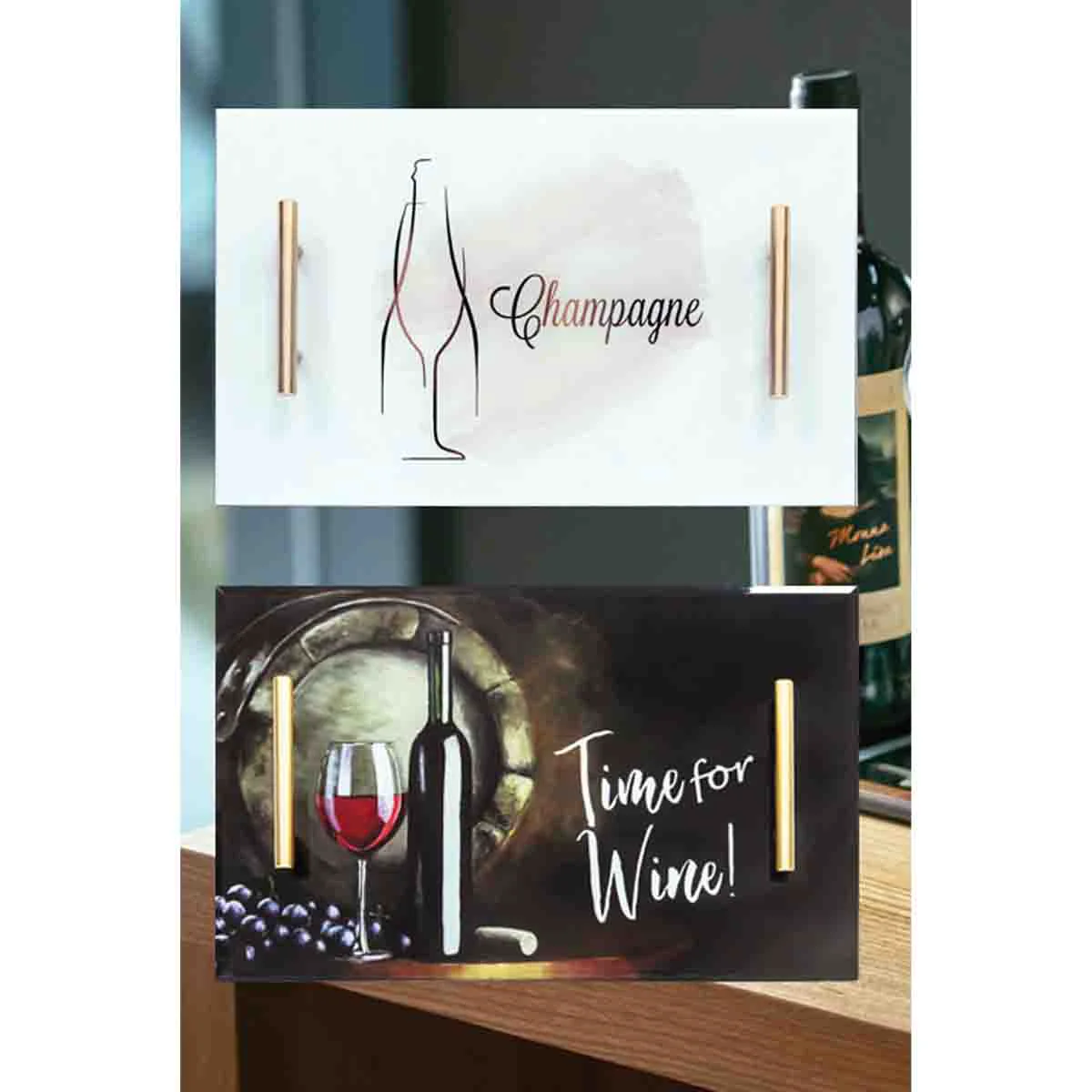 Eco-Friendly Wine Tray Champagne Official