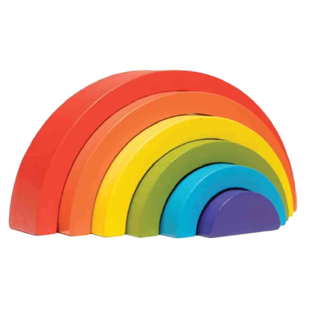 Safe Wooden Rainbow Stacker Plywood Solid