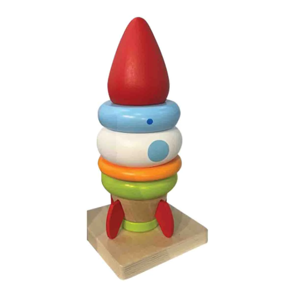 Classic Rocket Stacking Tower Plywood Teawood Enhanced