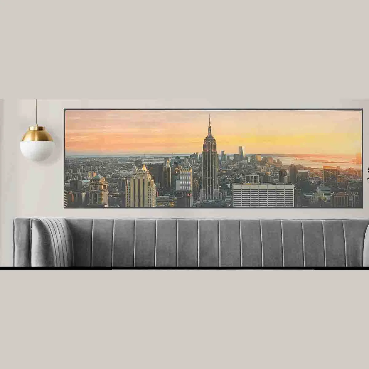 Sustainable LAUREN TAYLOR – City view canvas 50X150X4.5cm Detailed