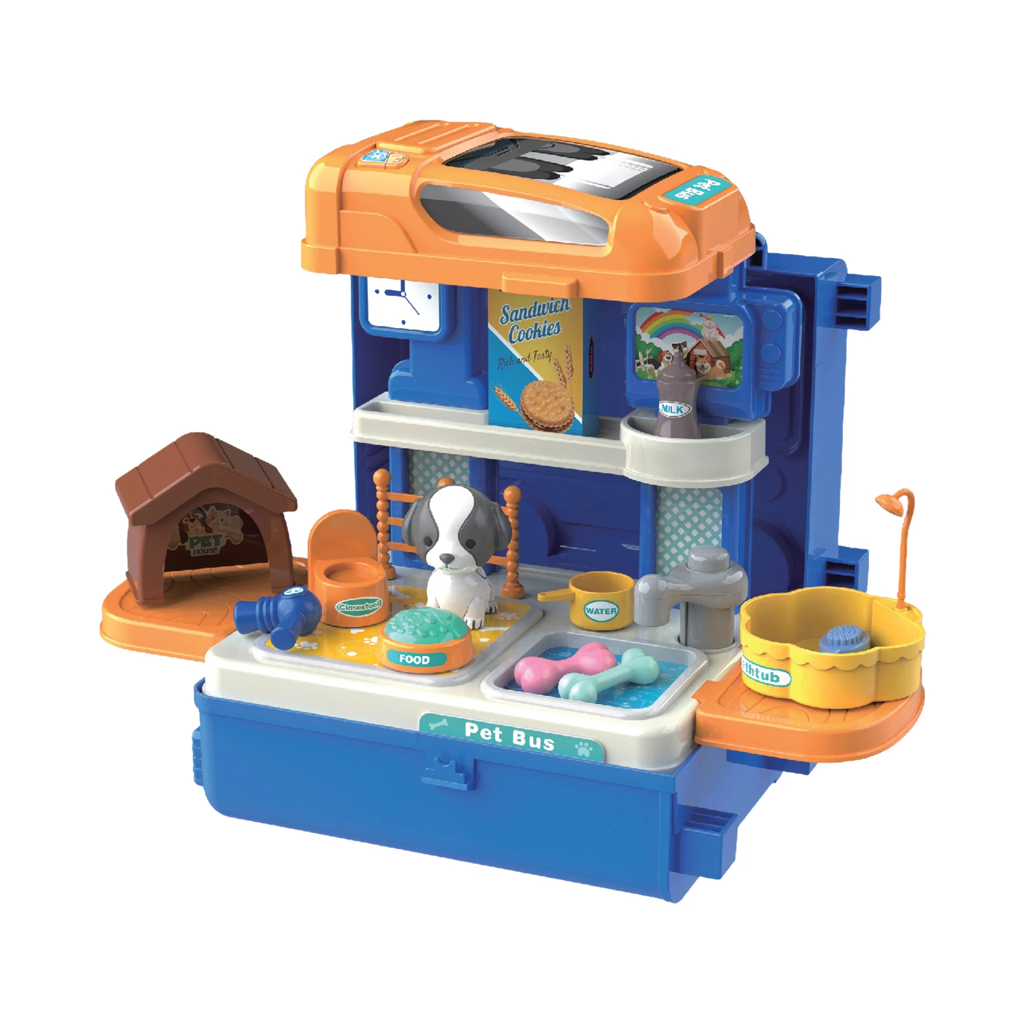 Reusable 3-in-1 Cute Pet Bus Eco-Friendly