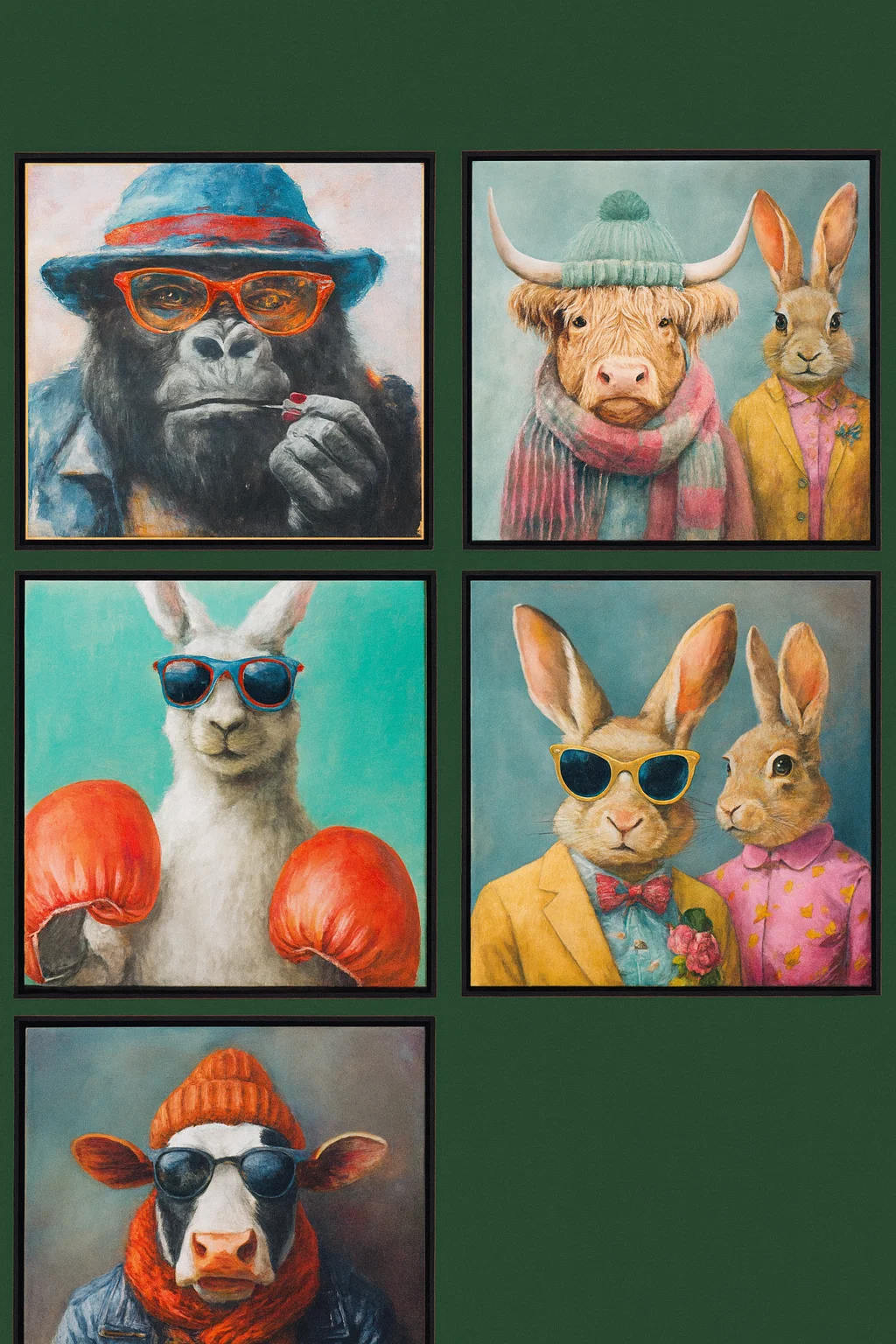Refined Canvas Artistic Animals 62X62 CM Breathable
