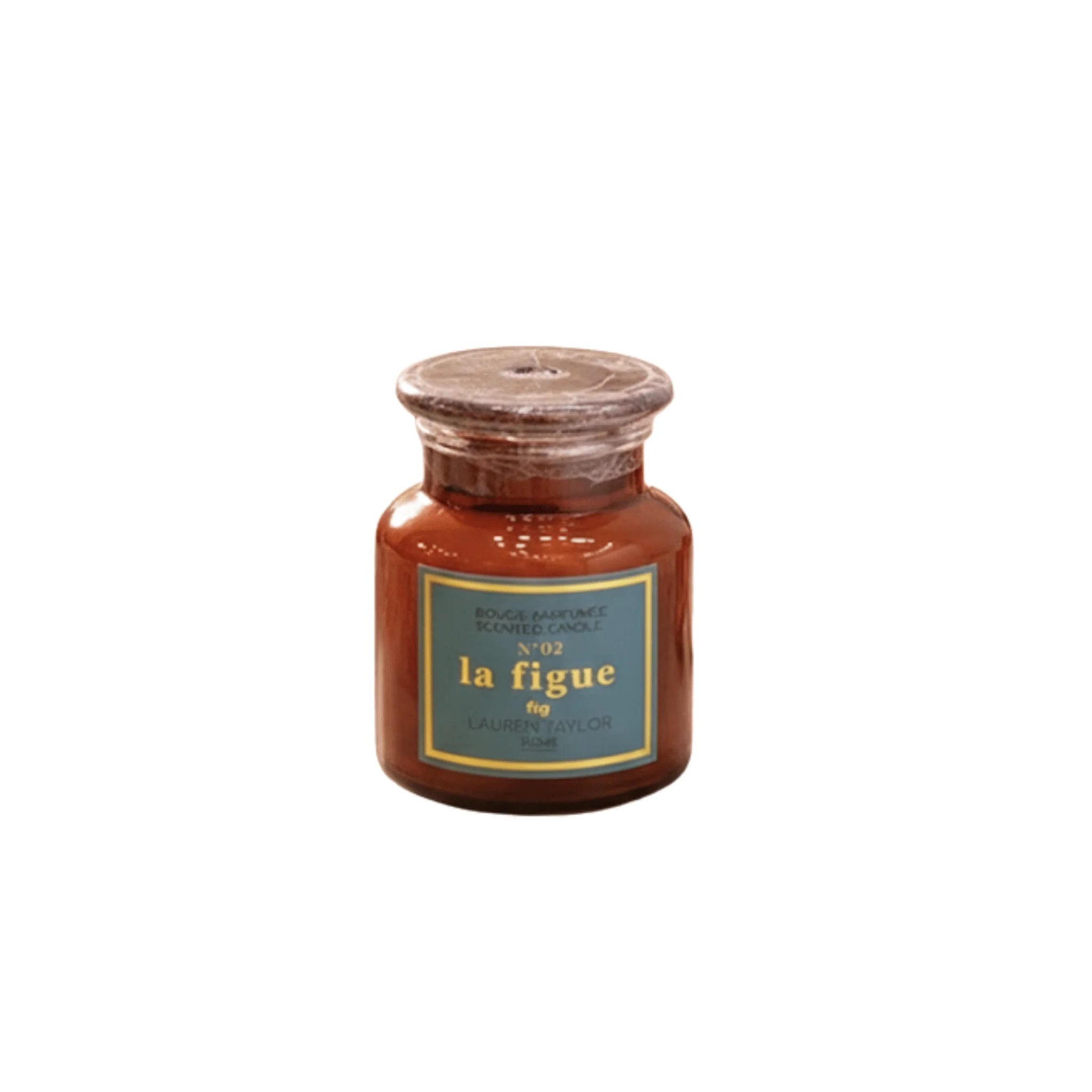 Superior Fig Scented Candle in Amber Glass High-Quality