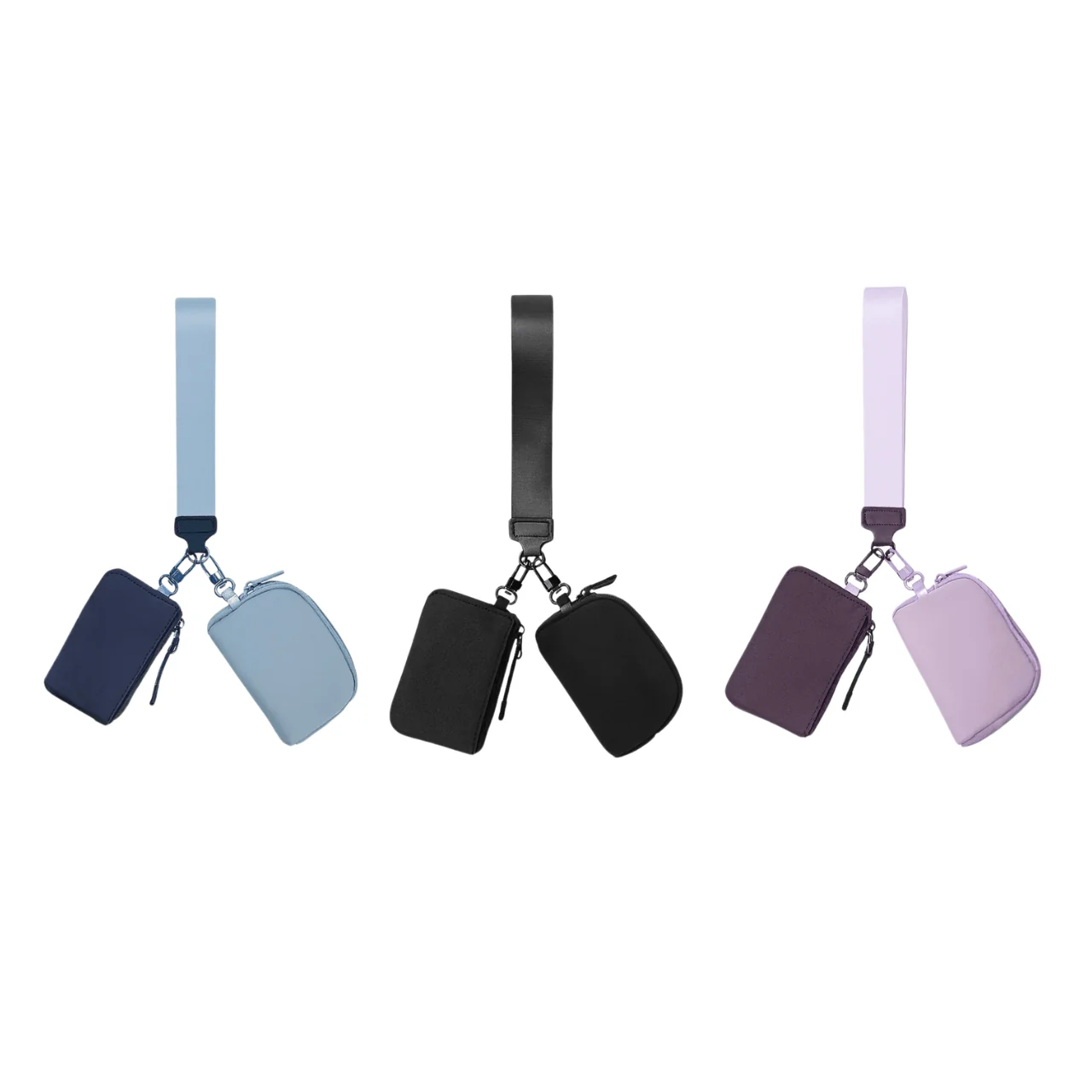 Detailed Dual Pouch Wristlet Set World-Class