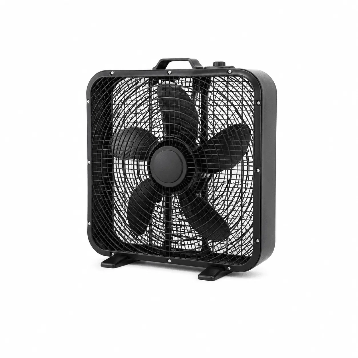 Fashionable 20 Box Fan – 3-Speed Cooling Fan in Black Exclusive