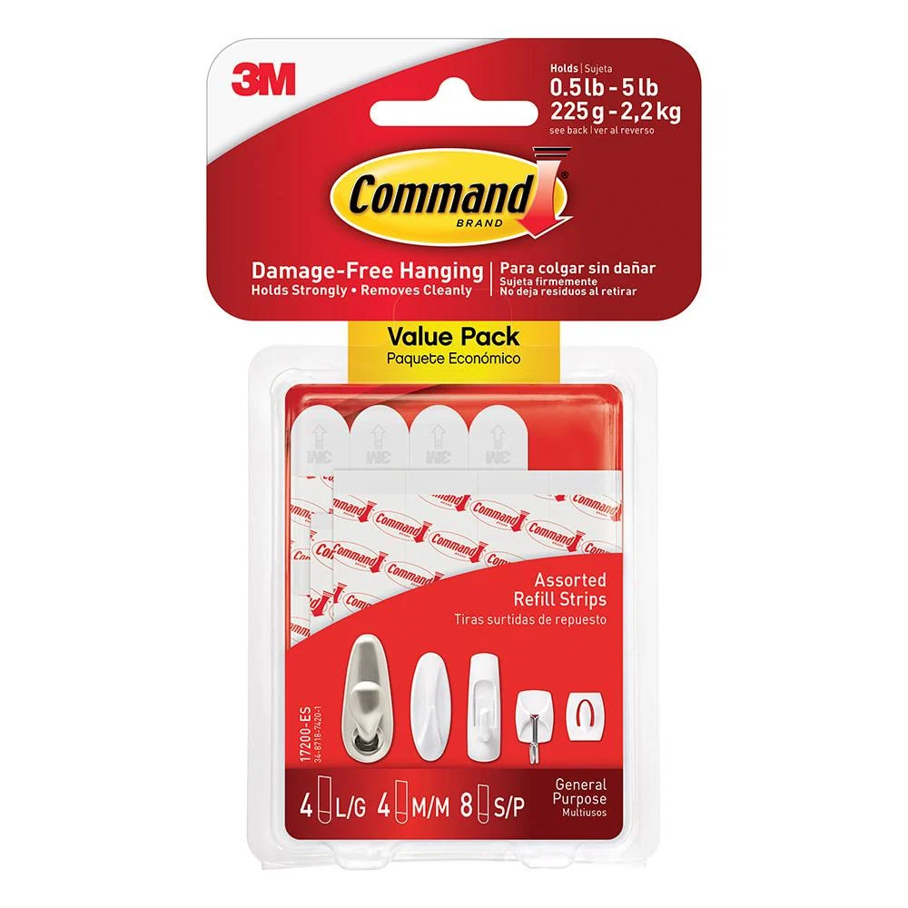 Casual COMMAND REFILL STRIPS ASST 16CT Convenient