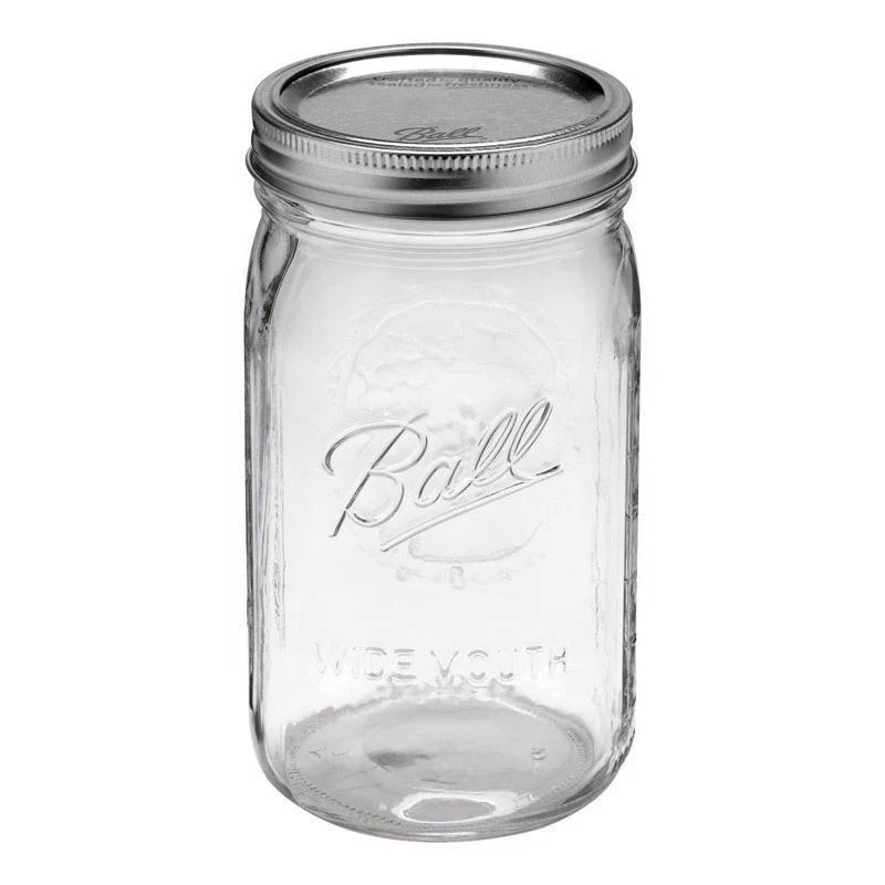Comfortable MASON JAR WIDE MOUTH 32oz Flexible