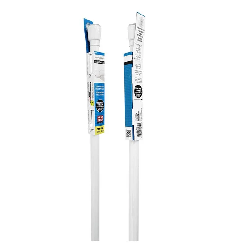 Minimalist TENSION ROD 50-87 quot CAMEO WHT Advanced