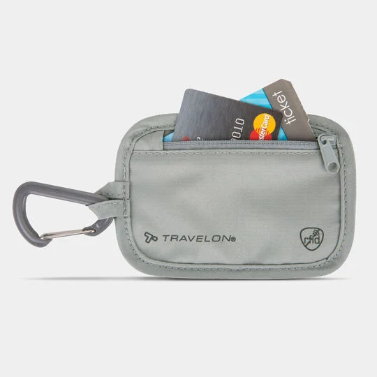 Relaxed RFID BLOCK CLIP STASH POUCH GRAY Luxury
