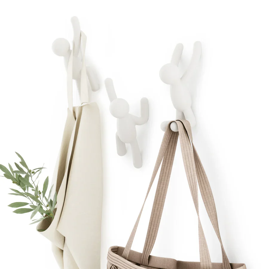 Long-Lasting BUDDY HOOKS WHITE SET OF 3 Reliable