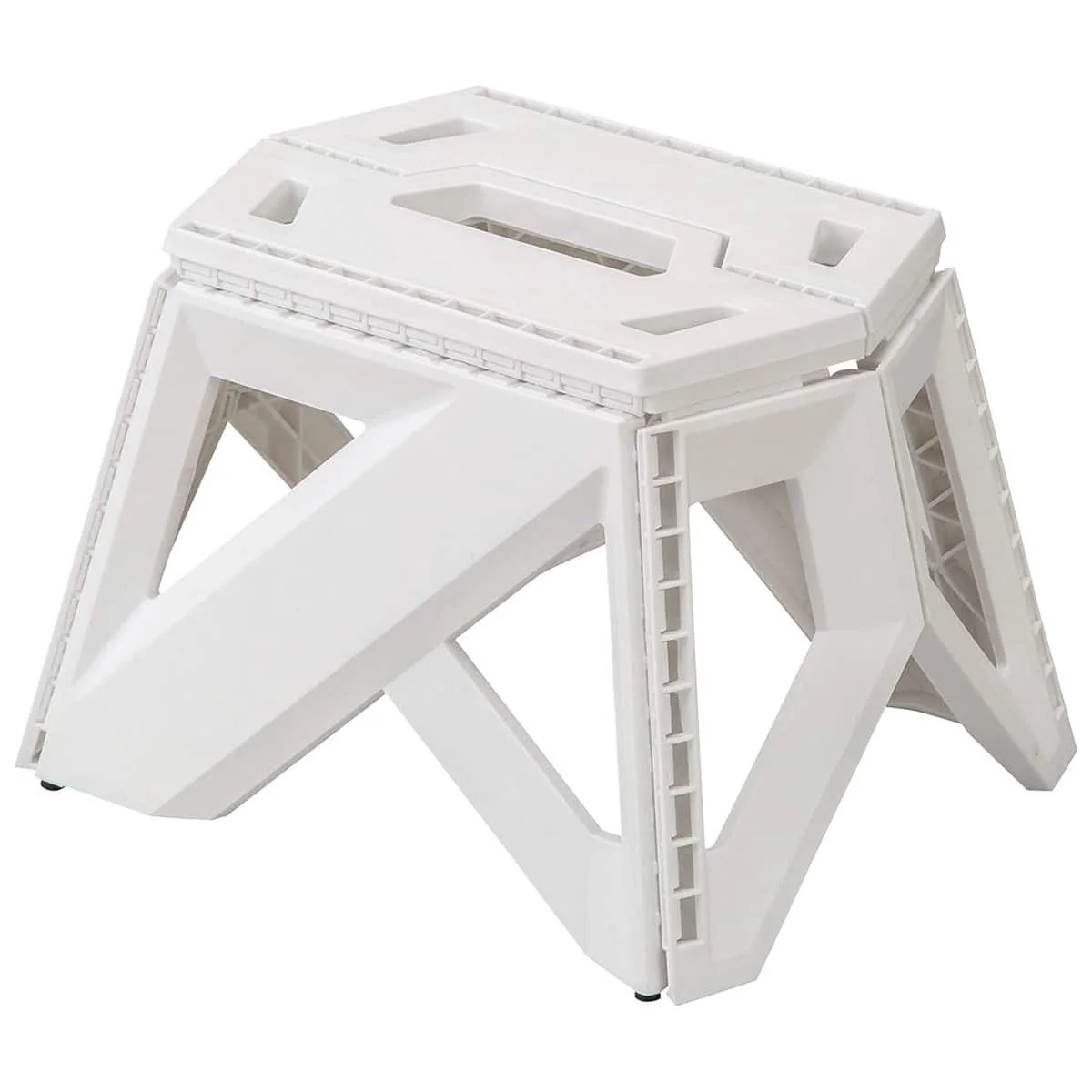 Refined Folding Plastic Step Stool S3423 White Outstanding