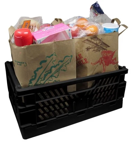 Superior FOLDING CRATE 8X19.75X13 BLACK Certified