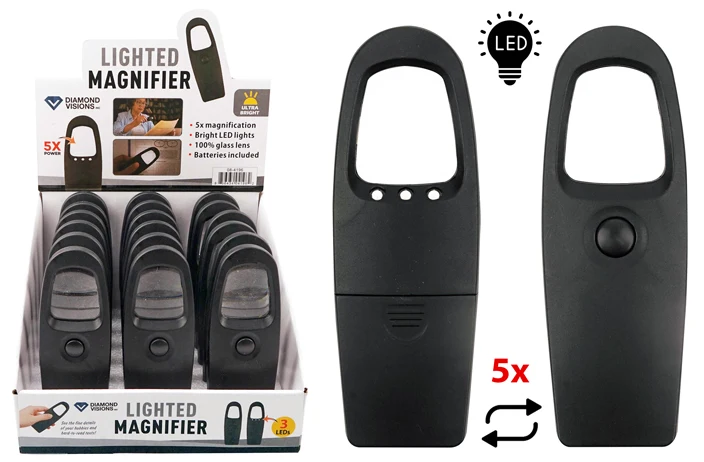 Sustainable COMPACT LED MAGNIFYING GLASS 5X Refined
