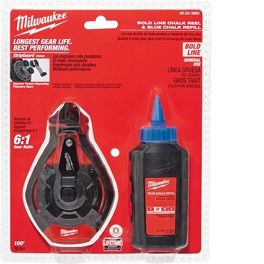 Safe Milwaukee 100 39 Bold Line Kit w Blue Chalk 48-22-3982 High-Performance