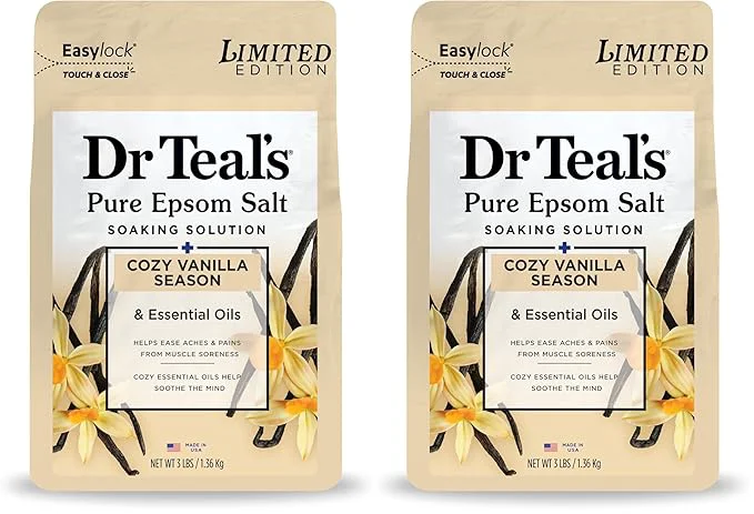 Elite Dr Teal’s Epsom Salt Magnesium Soak Limited Edition Cozy Vanilla Season World-Class