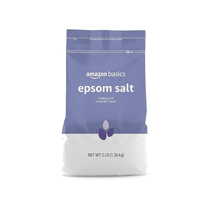 High-Quality Amazon Basics Epsom Salt Soaking Aid Lavender Scented Relax Relief Detailed