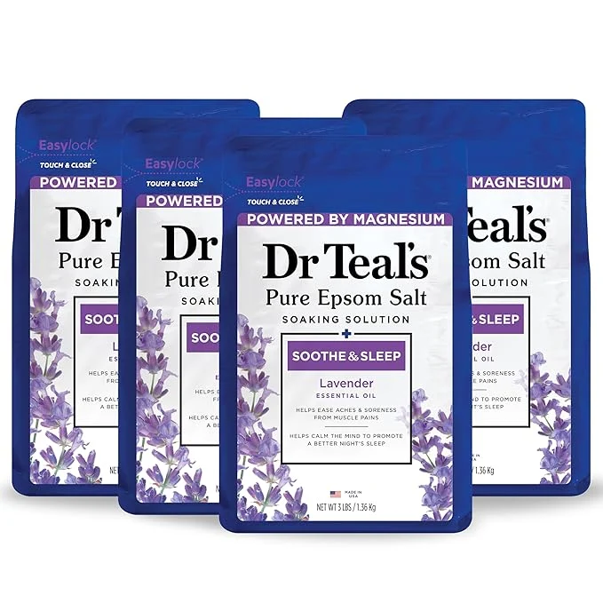 Lightweight Dr Teal’s Pure Epsom Magnesium Salt Soak Soothe Sleep Detailed