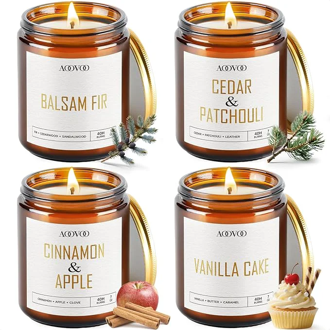 Artisan AOOVOO Christmas Candle Set Convenient