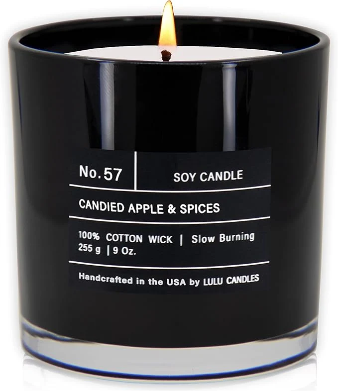 Modern Lulu Candles Candied Apples Spices Smells Sweet Fruity Luxury Scented Enhanced