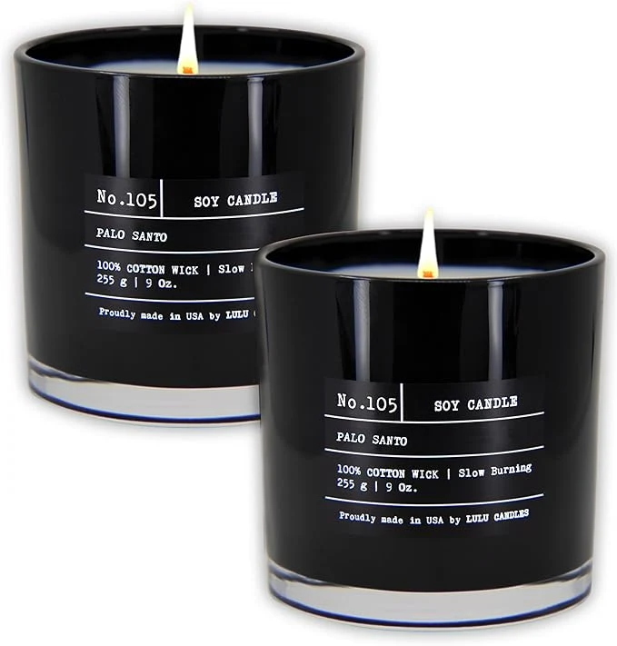 Environmentally Friendly Lulu Candles Palo Santo Luxury Scented Soy Jar Candle Hand Poured in The High-Quality