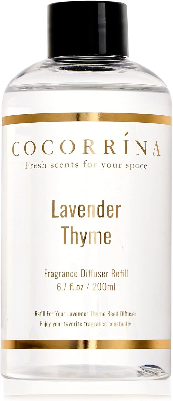 Soft COCORRÍNA Refill- Lavender Thyme 6.7 Fl.oz Reed Diffuser Refill Enhanced