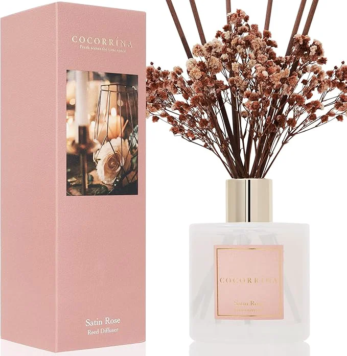 Comfortable Cocorrína Reed Diffuser Sets- Satin Rose Scented Diffuser Sustainable