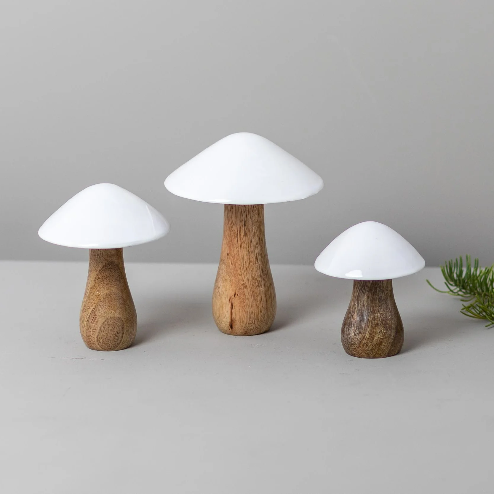 Breathable Mango Wood amp Enamel Mushroom Large Original Design