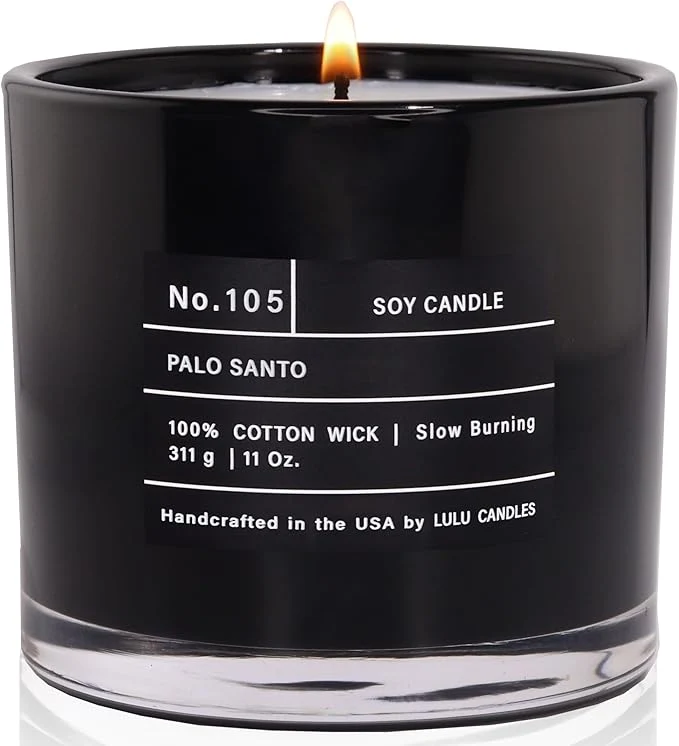 Responsible Lulu Candles Palo Santo Smells Woodsy Smokey Luxury Scented Soy Jar Fast